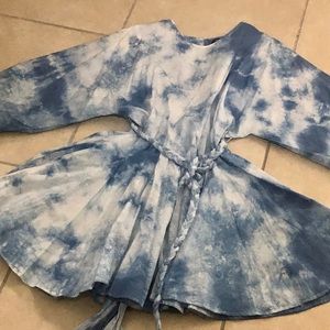 Blue tie dye dress